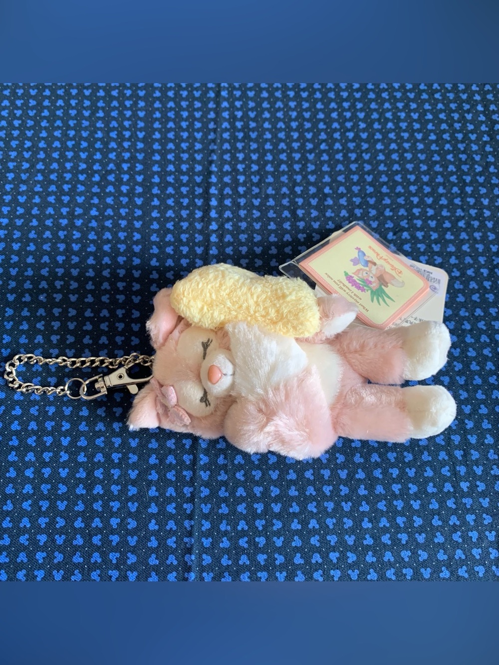 BNWT HK Disneyland Duffy and Friends LinaBell Sleeping Plush Bag Charm Keychain